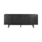 Armen Living Holland 4 Door Sideboard Buffet in Black Brushed Oak Wood LCHNBUBLK - alternate 1